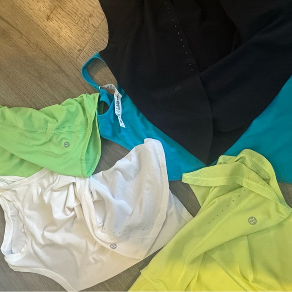 lululemon athletica Tank Tops - Lime, White, Aqua, Black - Picture 2 of 3